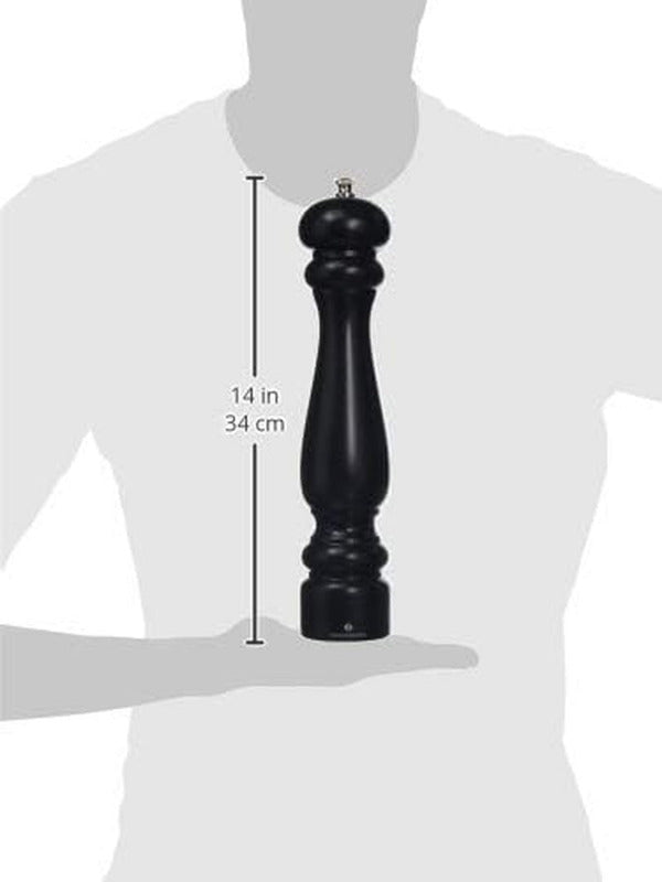 ZASSENHAUS Potsdam Pepper Mill – 30 cm | Adjustable Ceramic Grinder | Matte Black