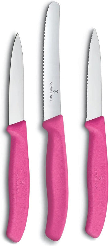 VICTORINOX Swiss Classic Vegetable Knife Set – 3-Piece, Red