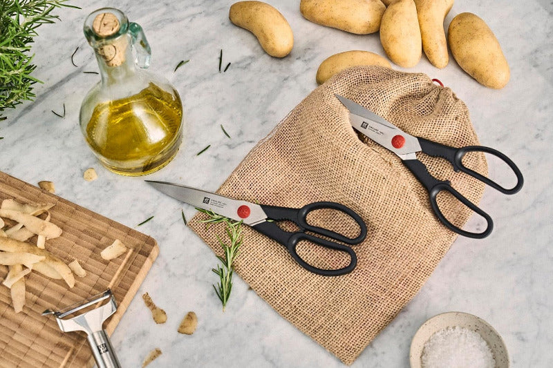 ZWILLING Twin L Küchenschere, Länge: 20 Cm, Rostfreier Spezialstahl/Kunststoff, Universal- Und Vielzweckschere, Schwarz