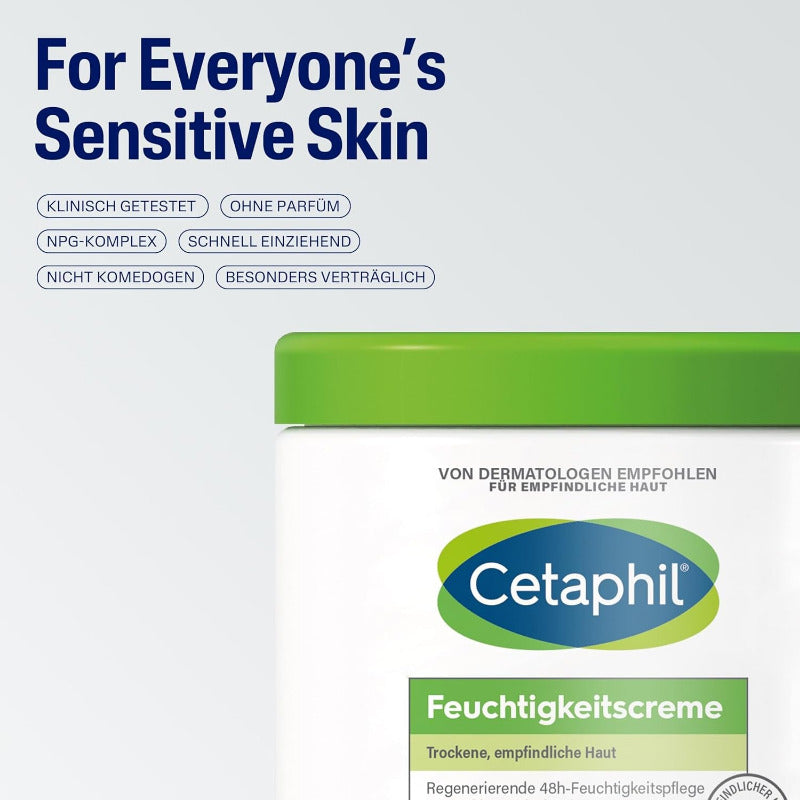 CETAPHIL Moisturizing Cream 453g – Intense 48H Hydration for Dry & Sensitive Skin