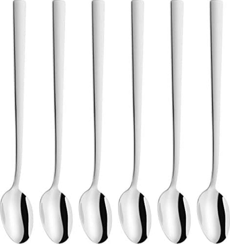 ZWILLING Dinner Long Drink Spoon Set – 6 Pieces, Stainless Steel, Silver