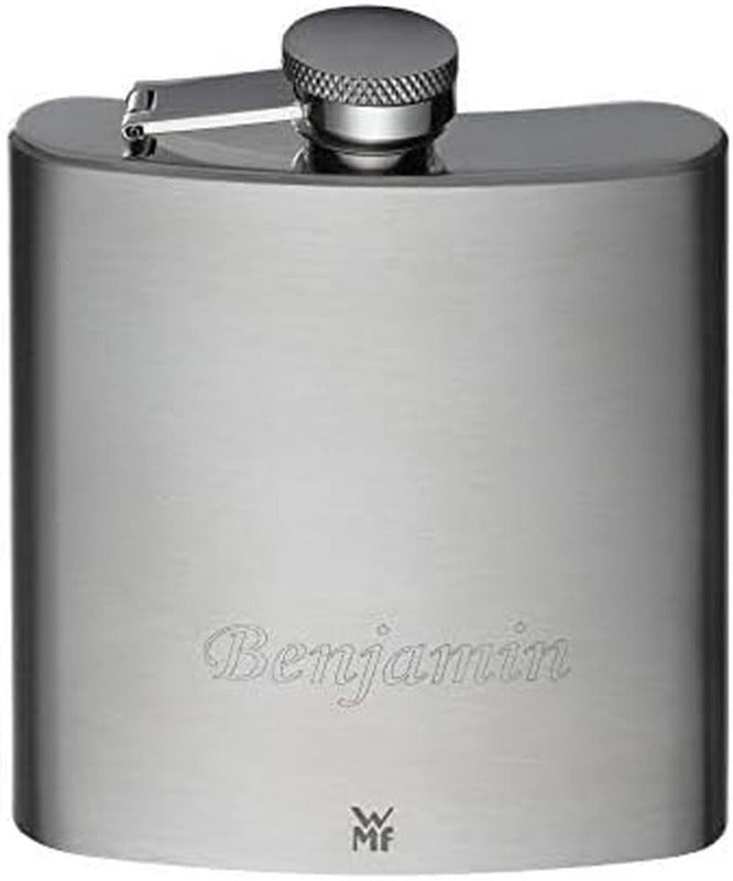 WMF Manhattan Hip Flask Set – 6-Piece 200ml with Leather Case
