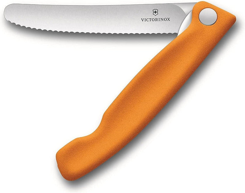 VICTORINOX Swiss Classic Tomato & Table Knife – 11 cm | Serrated Edge | Black Handle