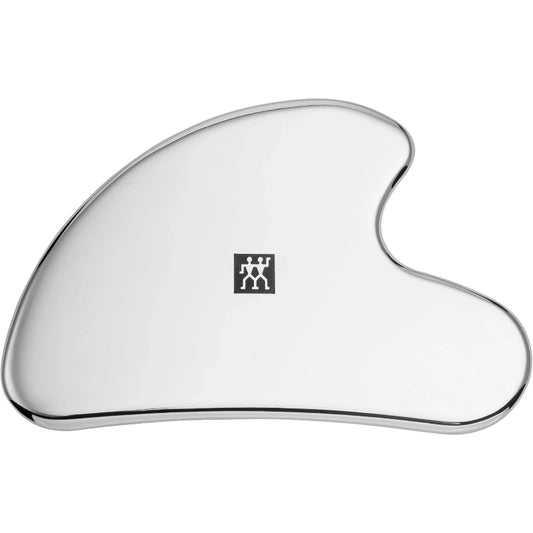 ZWILLING Premium Gua Sha Facial Massager – Stainless Steel, Cooling Effect, Detox & Skin Vitality Tool, Silver Finish
